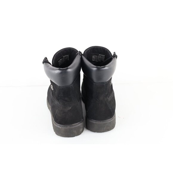 Vintage 90s Lugz Boots Mens Size 10.5 W Suede Leather Work Boots Black main image 8